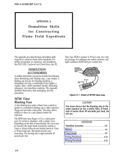 Demolition Skills for Constructing Flame Field Expedients