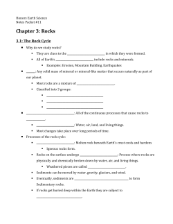 Chapter 3: Rocks