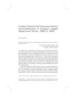 A Labour Force for the Consumer Century: Commodification in