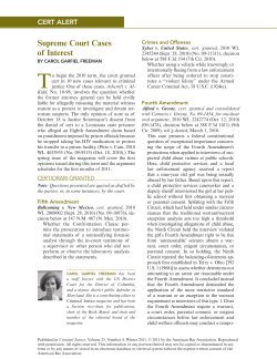 Cert Alert - American Bar Association