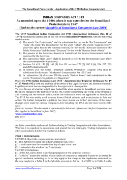 Indian Companies Act 1913