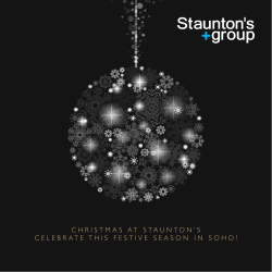 Christmas at staunton`s Celebrate this Festive