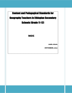 Content and Pedagogical Standards for Geography Teachers in