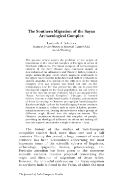 The Southern Migration of the Sayan Archaeological Complex