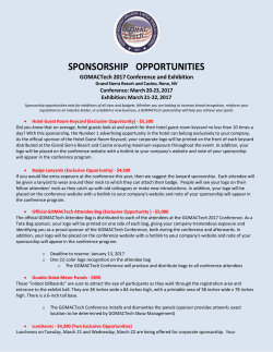 sponsorship opportunities