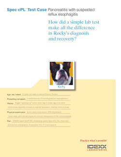 Pancreatitis with suspected reflux esophagitis