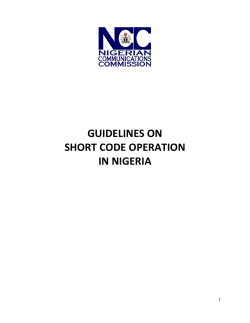 guidelines on short code operation in nigeria