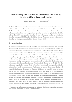 Maximizing the number of obnoxious facilities to locate within a