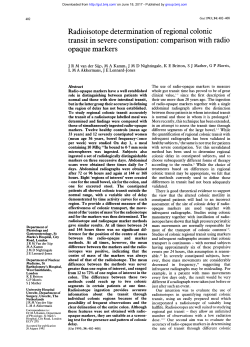 Radioisotope determination ofregional colonic