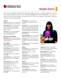 Notable Alumni - California State University, Dominguez Hills