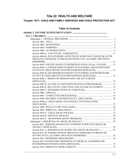 Title 22: HEALTH AND WELFARE
