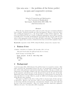 Que sera sera | the problem of the future perfect