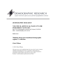 Thinking about post-transitional demographic regimes: A reflection