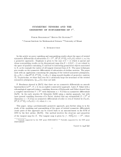 SYMMETRIC TENSORS AND THE GEOMETRY OF SUBVARIETIES