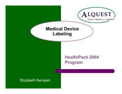 Medical Device Labeling - Institute of Packaging Professionals