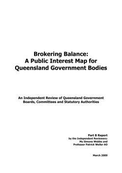 Brokering Balance: A Public Interest Map for Queensland
