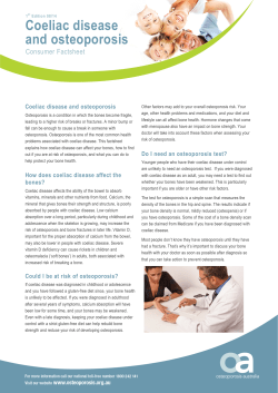Coeliac disease and osteoporosis