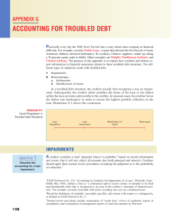 accounting for troubled debt