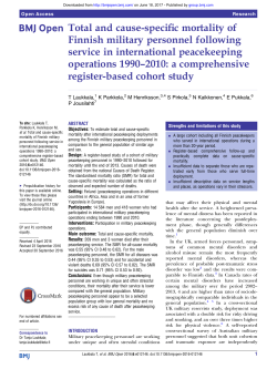 Total and cause-specific mortality of Finnish military