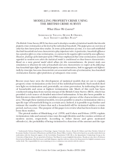 MODELLING PROPERTY CRIME USING THE BRITISH CRIME
