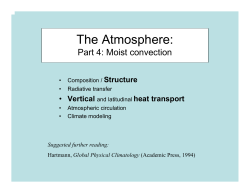The Atmosphere: Lecture 4: Moist convection