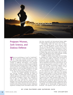 Pregnant Women, Junk Science, and Zealous Defense