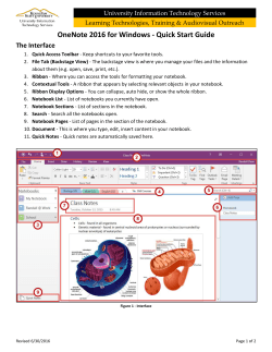 OneNote 2016 for Windows - Quick Start Guide