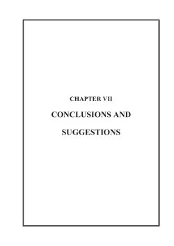 conclusions and suggestions