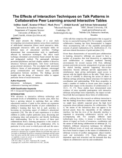 SIGCHI Conference Paper Format - Bristol CS