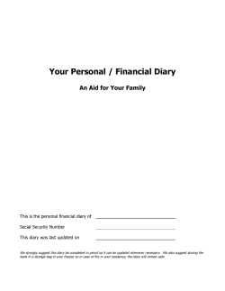 Your Personal / Financial Diary