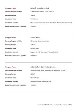 Company Name Abbot Engineering Limited Company Name Adnet