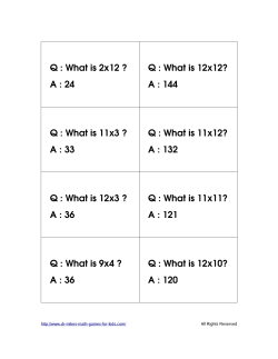 Q : What is 2x12 - Dr Mike`s Math Games for Kids