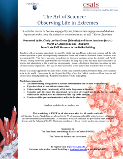 The Art of Science: Observing Life in Extremes