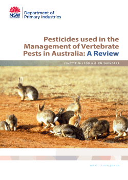Pesticides used in the management of Vertebrate Pests in Australia