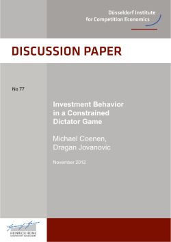 Investment Behavior in a Constrained Dictator Game