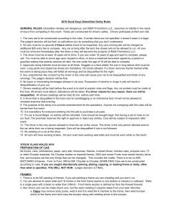 2016 North Carolina Stock Good Guys Demolition Derby Rules