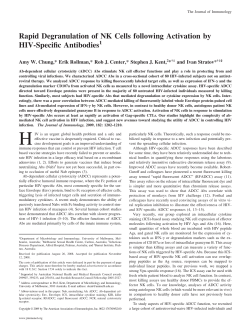 Rapid Degranulation of NK Cells following Activation by HIV