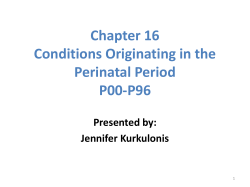 Chapter 16 Perinatal - CDPHO - CDPHO