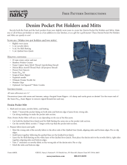 Denim Pocket Pot Holders and Mitts
