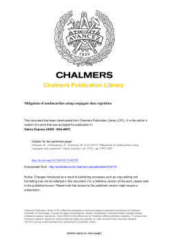 Mitigation of nonlinearities using conjugate data repetition