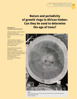 nature and periodicity of growth rings in african timber