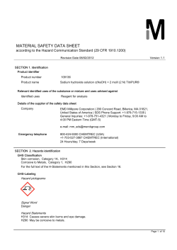 material safety data sheet