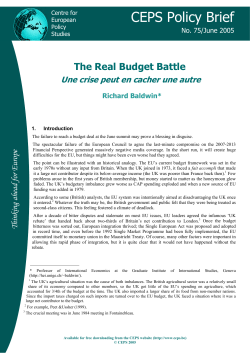 publication - Centre for European Policy Studies