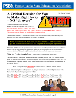 Informational handout for new ESP members