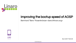 Improving the bootup speed of AOSP