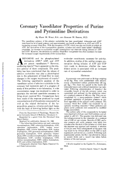 Coronary Vasodilator Properties of Purine and Pyrimidine Derivatives