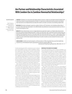 Are Partner and Relationship Characteristics Associated With