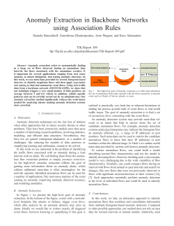 Anomaly Extraction in Backbone Networks using Association Rules