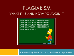Plagiarism what it is and how to avoid it