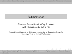 Sedimentation